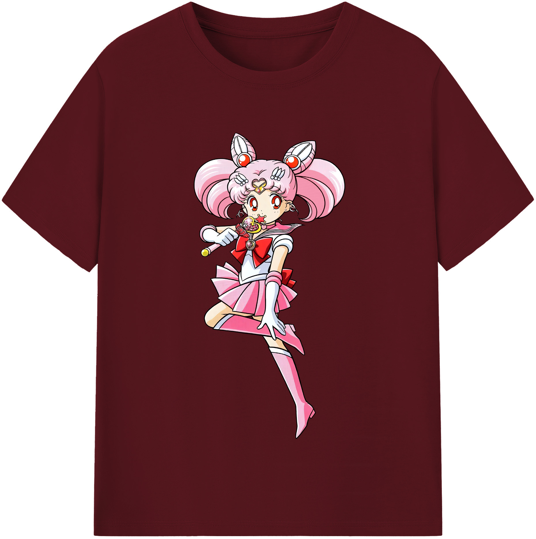 （画像用） 美少女戦士セーラームーン ちびうさ Sailor Moon Chibiusa Tsukino Usagi Small Lady Serenity 綿100％半袖Tシャツ（フロントプリント）